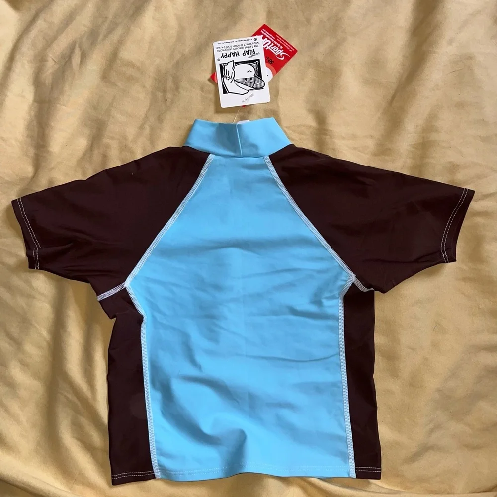 Flap Happy Kids UV 50 NWT Rash Guard Short Sleeve Swim Top Size 6